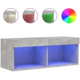  ormarić s LED svjetlima siva boja betona 80x30x30 cm | shoptok.hr