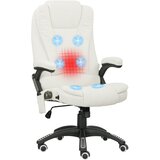 Vinsetto masažni stol imitacija platna (100% poliester), pena 67Š x 74G x 107 116V cm Krem bel, (5000242870) | Shoptok.si