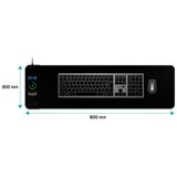 Connect IT CMP-2500-LG - Podloga za tastaturu i miša sa Qi bežičnim punjenjem, 80x30 cm | Eponuda.com
