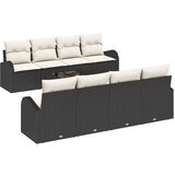  9 Kos Vrtni Kavč Set z Blazinami Črni Poli Ratan, (22094137) | Shoptok.si