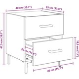  Nočna omarica Star les 40 x 35 x 47,5 cm Konstruiran les, (5000107198) | Shoptok.si