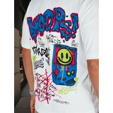DStreet T-shirt męski z nadrukiem biały | Shoptok.si