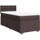 vidaXL Box spring postelja z vzmetnico temno rjava 80x200 cm blago, (21306607) | Shoptok.si