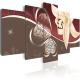  Slika - Abstraction with lily - 5 pieces 100x50 | shoptok.hr