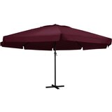 vidaXL Zunanji senčnik z aluminijastim drogom 600 cm bordo rdeč Cene