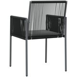  Vrtne stolice s jastucima 4 kom crne 54x60,5x83,5 cm poliratan | shoptok.hr