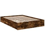  Posteljni okvir s predali dimljen hrast 135x190 cm inž. les | Shoptok.si