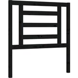  Za krevet s uzglavljem crna 100x200 cm od masivnog drva | shoptok.hr