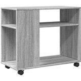 vidaXL Bočni stolić s kotačima boja hrasta sonome 70x35x60 cm drveni | shoptok.hr
