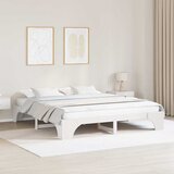  Krevetna konstrukcija Bijelo 200 x 200 cm Čvrsto borovo drvo Bijela 207 x 207 x 30 cm | shoptok.hr