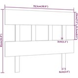  Posteljno vzglavje medeno rjavo 78,5x3x81 cm trdna borovina, (20685017) | Shoptok.si