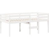  Visoki krevet s krovom bijeli 75 x 190 cm od masivne borovine | Eponuda.com