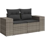  8-dijelni set vrtnih sofa od poliratana s jastucima sivi | shoptok.hr