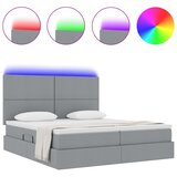  od pjene s madracem i LED-om Svjetlosiva 200 x 200 cm | shoptok.hr