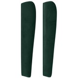  Uzglavlje s ušima tamnozeleno 93x23x118/128 cm baršunasto | shoptok.hr