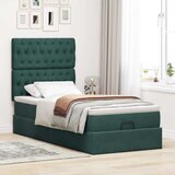 Okvir kreveta s madracima tamnozeleni 90x190cm baršunasti | shoptok.hr