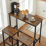  Komplet barski sto sa 2 barske stolice BARTIS, braon/crna | Eponuda.com