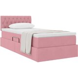  s od storage s uzglavljem Ružičasta 100 x 200 cm Baršun | shoptok.hr