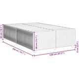  Okvir kreveta bez madraca krem 120 x 200 cm od tkanine | shoptok.hr