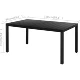  5-dijelni vrtni blagovaonski set od PVC ratana crni | shoptok.hr