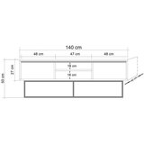 Kalune Design TV komoda u dekoru oraha u prirodnoj boji 140x50 cm Rodez – | shoptok.hr