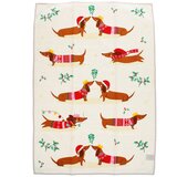 Rex London Bombažna kuhinjska krpa 70x50 cm Festive Sausage Dog – Cene