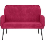  Klupa crvena boja vina 108 x 79 x 79 cm baršunasta | shoptok.hr