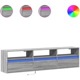 vidaXL Stenska TV omarica z LED lučkami siva sonoma 180x31x45 cm | Shoptok.si