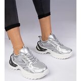 Gemre Silver sporty sneakers on a chunky sole Lirata | Shoptok.si