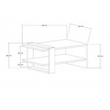  Klubska mizica Orlan (Hrast/Antracit) | Shoptok.si