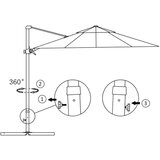  Konzolni suncobran s aluminijskom šipkom bordo 250 x 250 cm | shoptok.hr