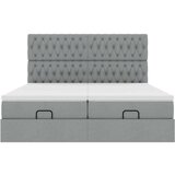 vidaXL okvir kreveta s madracima svijetlosivi 200x200cm od tkanine | shoptok.hr