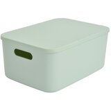 Homéa Svetlo zelena plastična škatla za shranjevanje s pokrovom 35,5x25,5x16 cm – | Shoptok.si