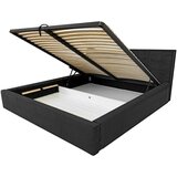 MID.YOU OBLAZINJENA POSTELJA 180 cm x 200 cm , les, tekstil, leseni material barve grafita | Shoptok.si