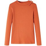 vidaXL Otroška majica z dolgimi rokavi žgano oranžna 104 Cene