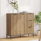 vidaXL Strani šal artisan hrast 89.5 x 33 x 82 cm Konstruiran les | Shoptok.si