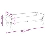  Pladanj za roštilj srebrni 118 x 42 x 30,5 cm nehrđajući čelik | shoptok.hr