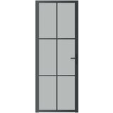  Unutarnja vrata 76 x 201 5 cm crna od mat stakla i aluminija | shoptok.hr