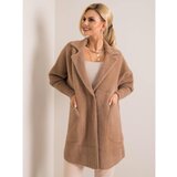 Fashion Hunters Dark beige fluffy alpaca coat Cijene