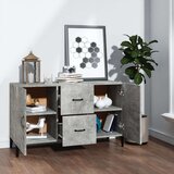  Komoda betonsko siva 100x36x60 cm inženirski les, (20601048) | Shoptok.si