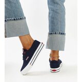 Cross Jeans Navy blue women's sneakers with thick soles | shoptok.hr