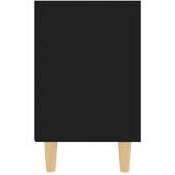  Noćni ormarići s nogama od masivnog drva 2 kom crni 40x30x50 cm | Eponuda.ba