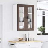  Zidni stakleni ormarić PORTO Smeđi hrast 60 x 31 x 80 cm | Eponuda.com