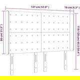  LED posteljno vzglavje temno sivo 147x16x118/128 cm blago, (20737609) | Shoptok.si