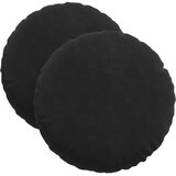  Jastučići za sjedenje 2 pcs Crna Ø 40 x 13 cm Baršun | Eponuda.com