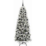  Umjetno božićno drvce Bijela 180 cm PVC, plastika, čelik i PE | shoptok.hr
