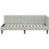  Kutni okvir kreveta Svijetlo siva 80 cm x 200 cm Baršun | shoptok.hr