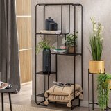 Ixia Črn kovinski regal 76x180 cm Sleco – | Shoptok.si