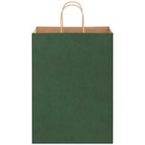  Papirnate vrećice 250 kom s ručkama zelene 32x17x44 cm | shoptok.hr