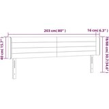  Uzglavlje s ušima svjetlosivo 203x16x78/88 cm baršunasto | shoptok.hr